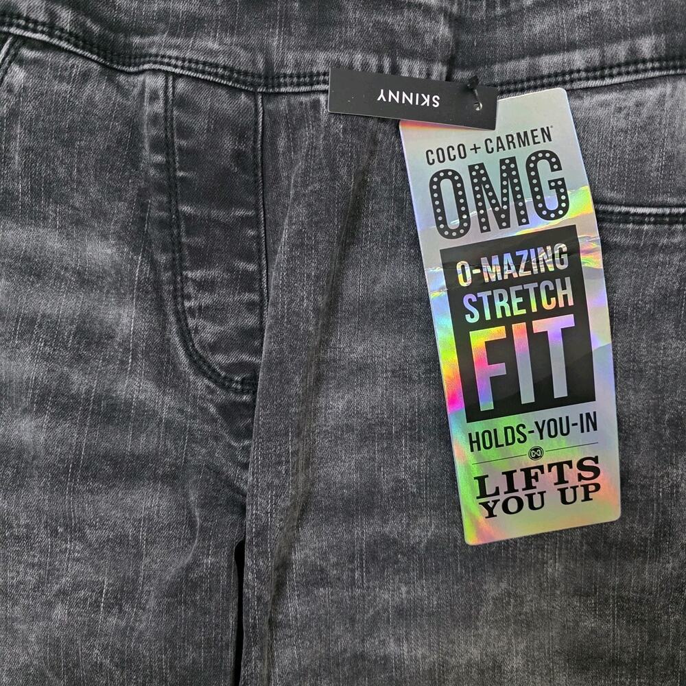Coco + Carmen OMG Skinny Lifts Holds Jeans Distressed Black Sz 8 M NWT - Picture 8 of 8